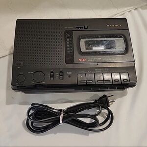 Vintage Optimus CTR-117 Vox Voice‎ Activated Cassette Tape Player Recorder